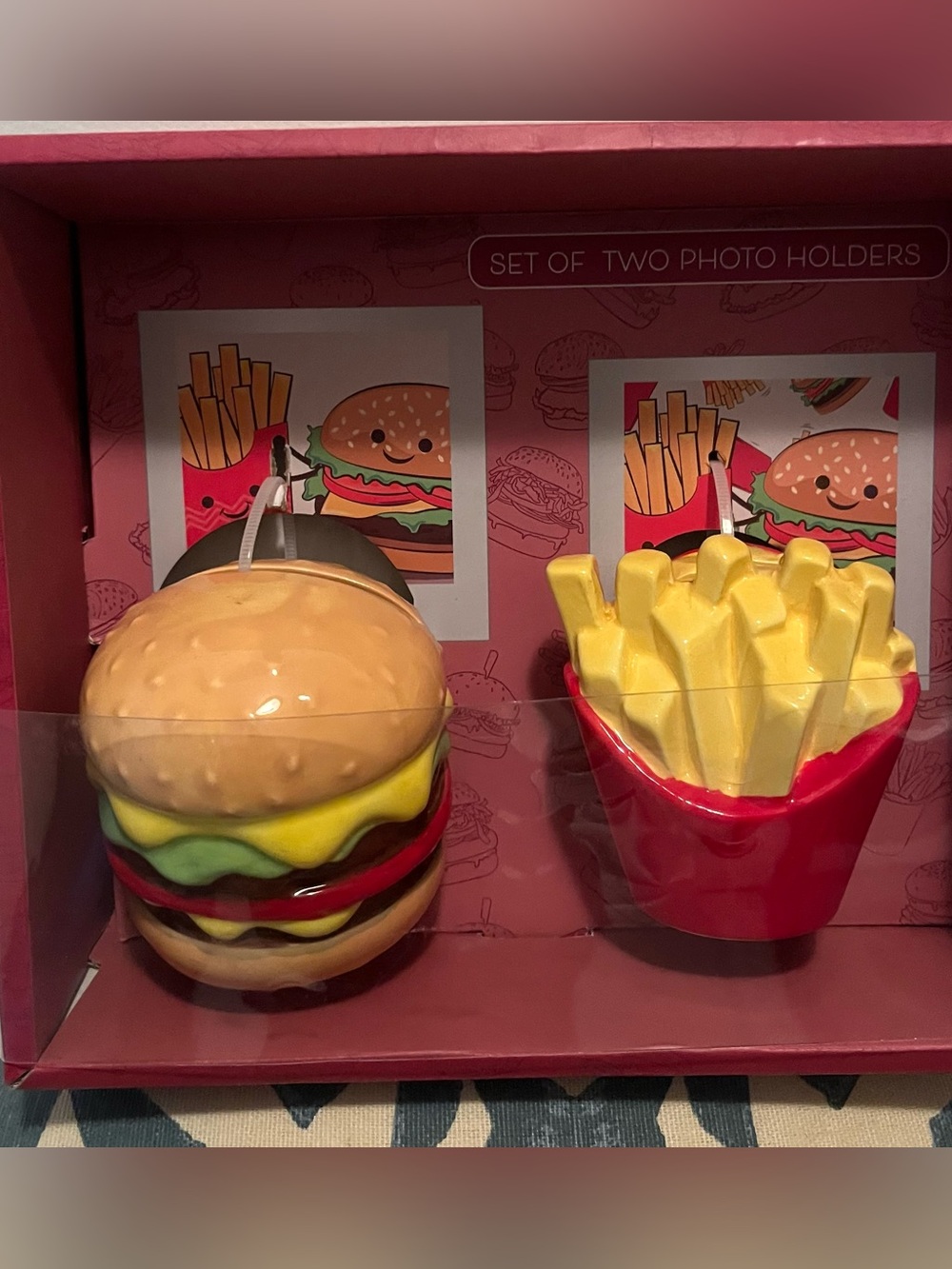 NWT Photo Holders. Set of 2 Burger & Fries. 🍔 🍟